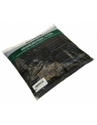 Akvarijní písek černý 2-4 mm 3 kg » Krevetkárium