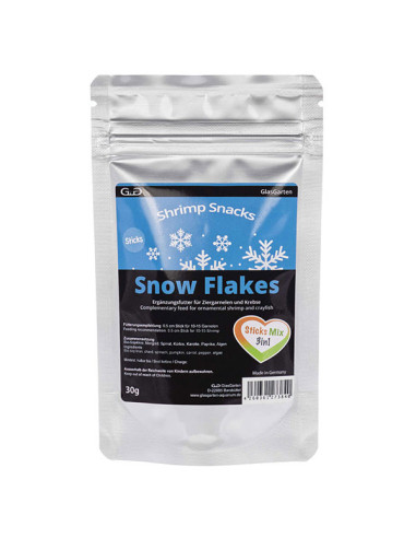 GlasGarten Shrimp Snacks Snow Flakes Sticks Mix 3in1 30 » Krevetkárium