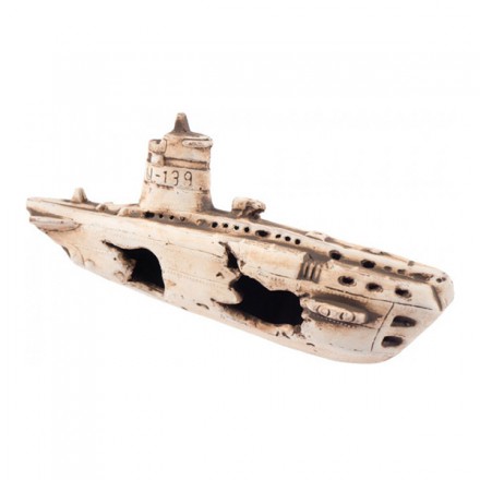 Keramický vrak ponorky (27 x 10 x 12 cm) » Krevetkárium