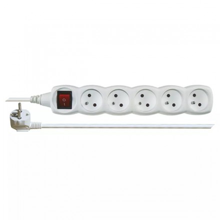 Emos P1513 Prodlužovací kabel s vypínačem – 5 zásuvek, 3m, bílý